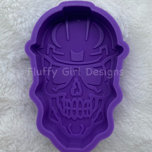 Skull Freshie Mold, Freshie Mold, Skull Mold, Mold, Freshie, Freshie Resin Mold, Freshie Silicone Mold, Silicone Mold, Mold, Hard Hat Skull