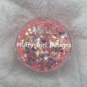 Coral Crush, Glitter, Chunky Mix Glitter, Chunky Glitter, Polyester Glitter,Pink Glitter, Mix Glitter, High Quality Glitter, 1oz. Container