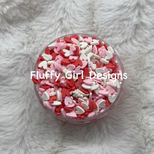 Hearts, Heart Sprinkles, Polymer Sprinkles, Heart Polymer Clay, Valentines Polymer Sprinkles, Glitter, Polymer Glitter, Sprinkles