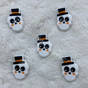 Halloween Focal Beads, Silicone Focal Beads, Focal Beads, Skull Focal Beads, Pen Beads, Focal Beads, Freshie Beads, Hanger Beads, Skull Bead