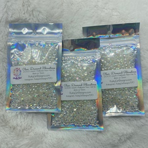 Clear Rhinestones, Rhinestones, Flatback AB Jelly Rhinestones, 4mm, 5mm, Jelly AB Non Hot Fix Flatback Rhinestones, 2,000 Pieces