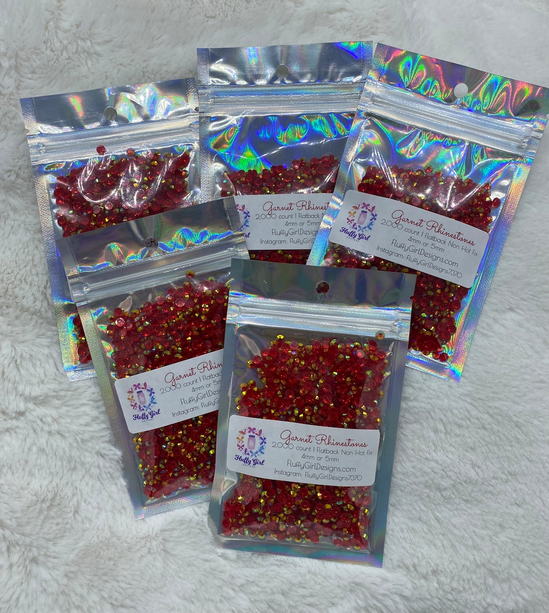 Dark Red Rhinestones, Rhinestones, Flatback AB Jelly Rhinestones, 4mm ...