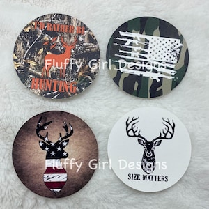 Hunting Cardstock, Mens Cardstock, Freshie Cardstock, Hunting Freshie Cardstock, Hunting, Cardstock, 2.5” or 3&quot;Cardstock Rounds, Set of 8