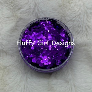 Velvet, Glitter, Purple Glitter, High Quality Glitter, Chunky Glitter, Chunky, Purple Chunky Glitter, Purple, 1oz. Container