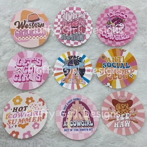 Western Cardstock, Cowgirl Cardstock, Freshie Cardstock, Freshie Cardstock Rounds, Punny Cardstock, Cardstock, 2.5” or 3" Cardstock Rounds