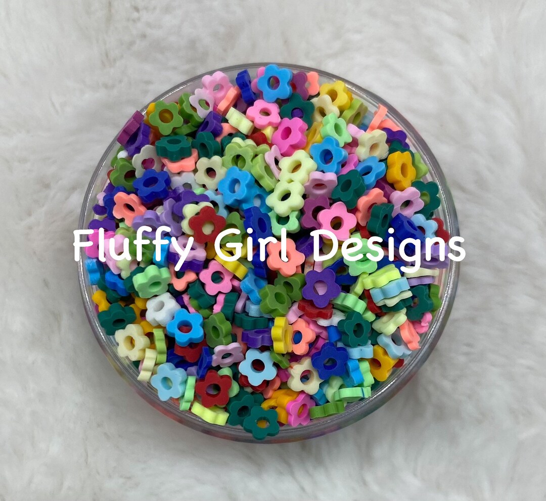 Flower Polymer Clay, Flower Glitter, Polymer Shapes, Polymer Clay, DIY Flower, Fake Flowers