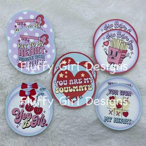 Valentines Cardstock, Freshie Rounds, Freshie Cardstock, Valentines Freshie Cardstock, Cardstock, 2.5” or 3"Cardstock Rounds, Set of 10