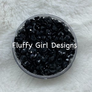 Black Rhinestones, Rhinestones, Flatback AB Jelly Rhinestones, 3mm, 4mm, 5mm, Jelly AB Non Hot Fix Flatback Rhinestones, 2,000 Piece