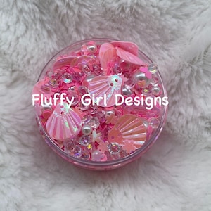 Mermaid Sprinkles, Mermaid Glitter, Polymer Sprinkles, Cabochons, Polymer Glitter, Kawaii Decoden, Sprinkles, Pink Mermaid