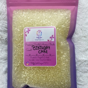 Scented Aroma Beads, Cured Aroma Beads, Premium Aroma Beads, Aroma Beads for Freshies, Freshie Aroma Beads, Scented Beads, Birthday Cake