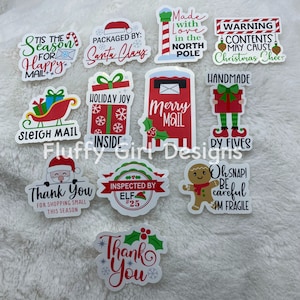 Christmas Stickers, Holiday Stickers, Package Stickers, Stickers, Xmas Stickers, Santa Stickers, Christmas Mail Stickers