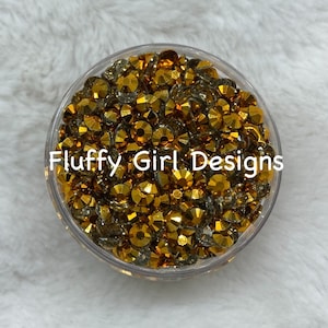 Copper Rhinestones, Rhinestones, Aurum, Flatback AB Jelly Rhinestones, 3mm, 4mm, 5mm, Jelly AB Non Hot Fix Flatback Rhinestones, 2,000 Piece
