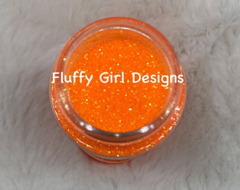 Orange Glitter, Glitter, Neon Orange Glitter, Polyester Glitter, Fine Glitter, Bright Orange Glitter, Tumbler Glitter, Sunset
