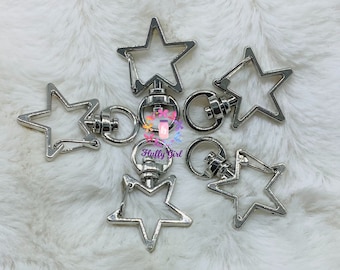 Star Clasp, Keychain, Keychain Star Clasp, Star Swivel Keychain, Keychain Star, Keychain Accessory, Set of 5