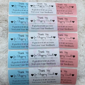 Thank You Stickers, Small Business Stickers, Packaging Stickers, Stickers, Thank You for Shopping Small Stickers, 2.25” x 1.25”