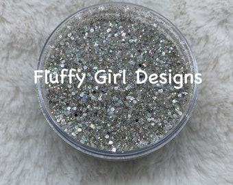 Silver Glitter, Glitter, Chunky Glitter, Semi Chunky Silver Glitter, Cosmetic Glitter, Polyester Glitter, Nail Glitter, Show Off