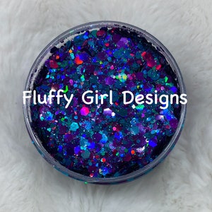 Glitter, Chunky Mix Glitter, Chunky Glitter, Polyester Glitter, Purple Glitter, Mix Glitter, High Quality Glitter, 1oz. Container, Stripper