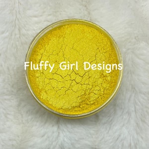 Polvere di mica gialla, polvere di mica, pigmenti, polvere di pigmento giallo, polvere di pigmento, colorante, colorante non commestibile, miche, inchiostri, giallo, 1oz.