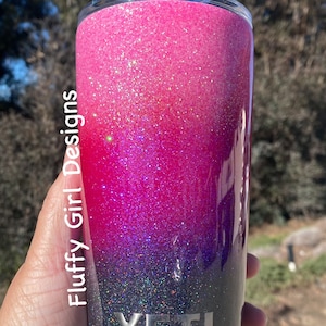 Pink Tumbler, Pink Glitter Cup, Pink Cup, Glitter Cup, Glitter Tumbler, Coffee Mug, Glitter Coffee Mug, Personalized Tumbler, Pink Ombré