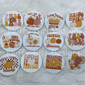Fall Cardstock, Retro Fall Cardstock, Freshie Cardstock, Fall Freshie Cardstock, Cardstock, 2.5” or 3&quot; Cardstock Rounds , Set of 12 or 24