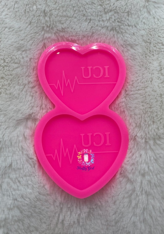 ICU Badge Reel Mold, Badge Reel Mold, Phone Grip Mold, Heart Badge Reel Mold,  Mold, Resin Mold, Silicone Mold, Nurse Mold, Set of 2 -  Canada