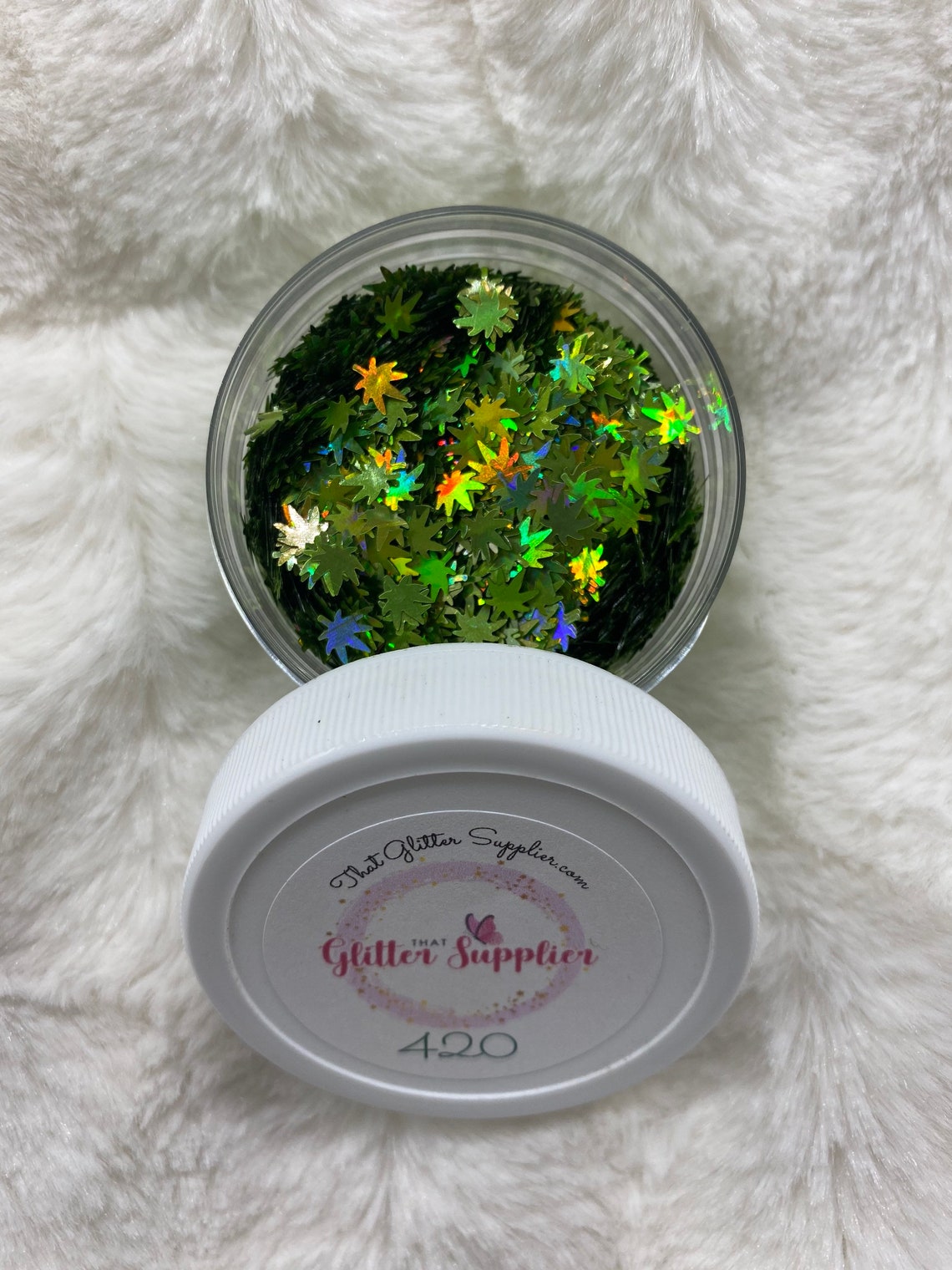 Glitter Leaf Glitter Good Vibes Weed Glitter Marijuana Etsy