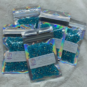 Light Blue Rhinestones, Rhinestones, Flatback AB Jelly Rhinestones, 4mm, 5mm,  Jelly AB Non Hot Fix Flatback Rhinestones, 2,000 Pieces