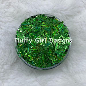 Paillettes de cactus, Paillettes, Paillettes de cactus vert holographique, Paillettes de polyester, Paillettes holographiques, Paillettes de cactus, Paillettes, 1 oz. Récipient
