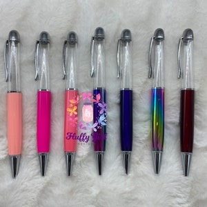 Stylo flottant, gros stylo, stylos bricolage, stylos, stylo potelé, stylo artisanal, paillettes, stylos à paillettes, stylo gros baril, stylos artisanaux, stylo à paillettes bricolage, stylo vide