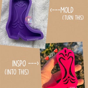 Boot Freshie Mold, Freshie Mold, Boot Mold, Mold, Freshie, Freshie Resin Mold, Freshie Silicone Mold, Silicone Mold, Mold, Cowboy Boot Mold
