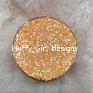 Peaches N Cream, Glitter, Semi-Chunky Glitter, High Quality Glitter, Chunky Glitter, Chunky Peach Glitter, Peach Glitter, 1oz. Container