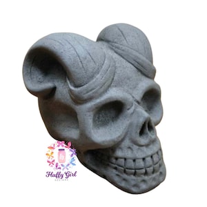Skull Candle Mold, Mold, Silicone Mold, Skull Mold, Silicone Skull Mold, Candle Mold, Silicone Mold, Resin Mold, Skull with Horns Mold