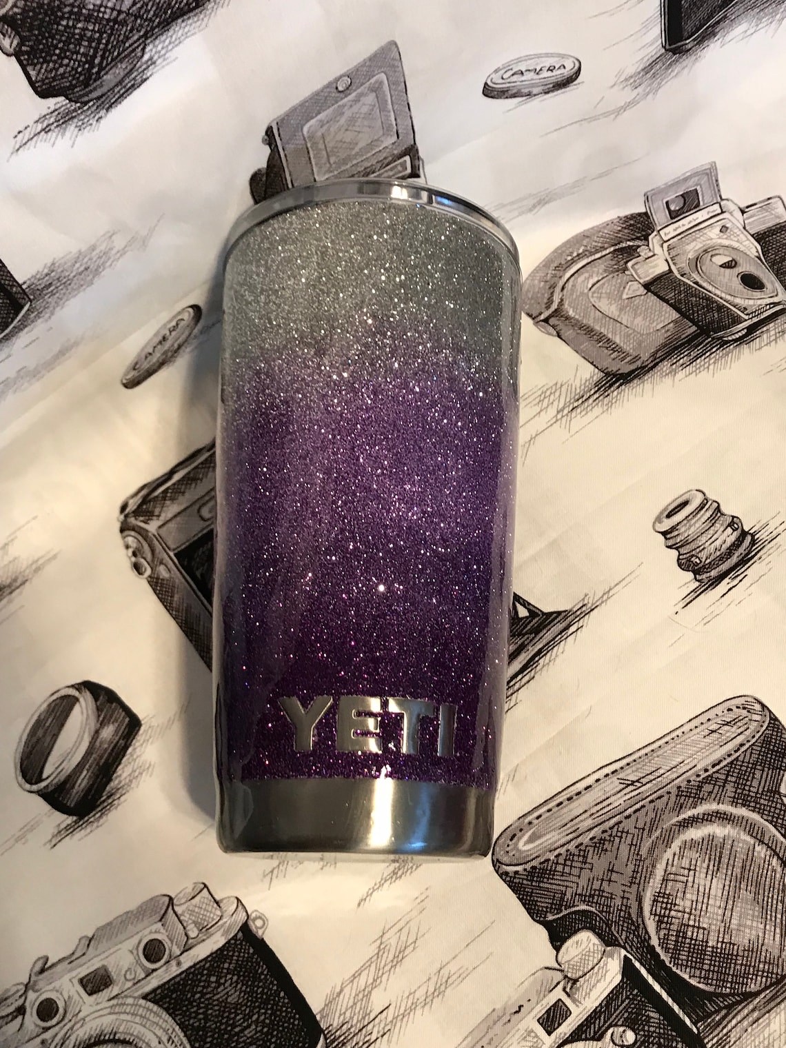 Yeti Purple Yeti Purple Glitter Cup Purple Yeti Glitter Etsy