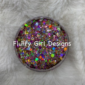 Vintage, Glitter, Chunky Mix Glitter, Chunky Glitter, Polyester Glitter, Pink Glitter, Mix Glitter, High Quality Glitter, 1oz. Container