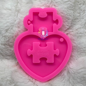 Puzzle Heart, Autism Heart Mold, Puzzle Heart Keychain Mold, Autism Mold, Puzzle Mold, Autism Topper Mold, Autism, Awareness Mold