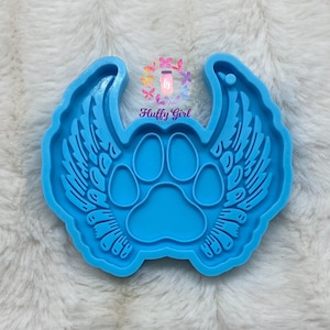 Paw Wings Mold, K9 Wings Mold,  Paw with Wings Mold, Paw Mold, Silicone Mold, Resin Mold, Dog Mold, Canine Mold