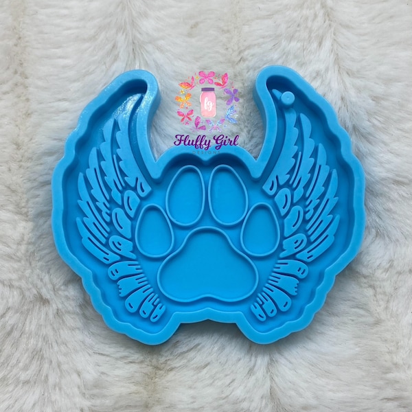 Paw Wings Mold, K9 Wings Mold,  Paw with Wings Mold, Paw Mold, Silicone Mold, Resin Mold, Dog Mold, Canine Mold
