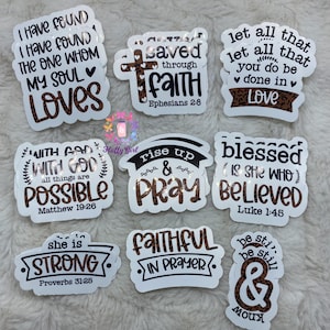 Faith Stickers, Christian Stickers, Stickers, Cute Stickers, Jesus Stickers, Faith Sticker Set, Stickers, Handmade, Faith, Sticker Bundle