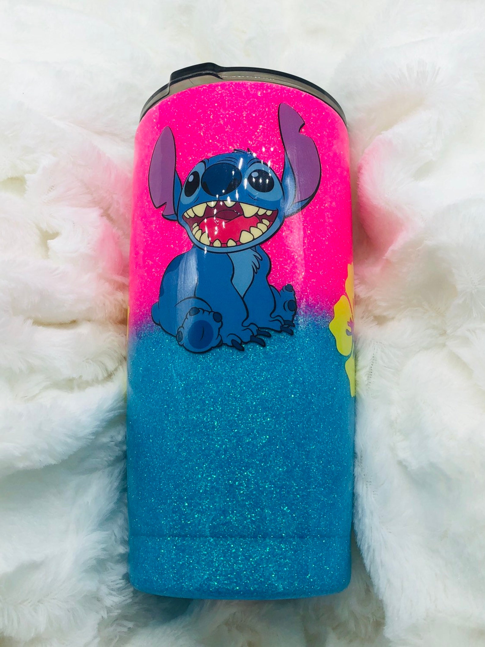 Glitter Tumbler Disney Disney Cup Tumbler Lilo and Stitch Etsy