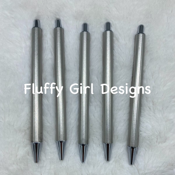 Stainless Steel Pen, Glitter Pen Blank, Pen, Glitter Pen, Pen Blank, Blank Glitter Pen, DIY Pen, Refillable Pen, Craft Pen