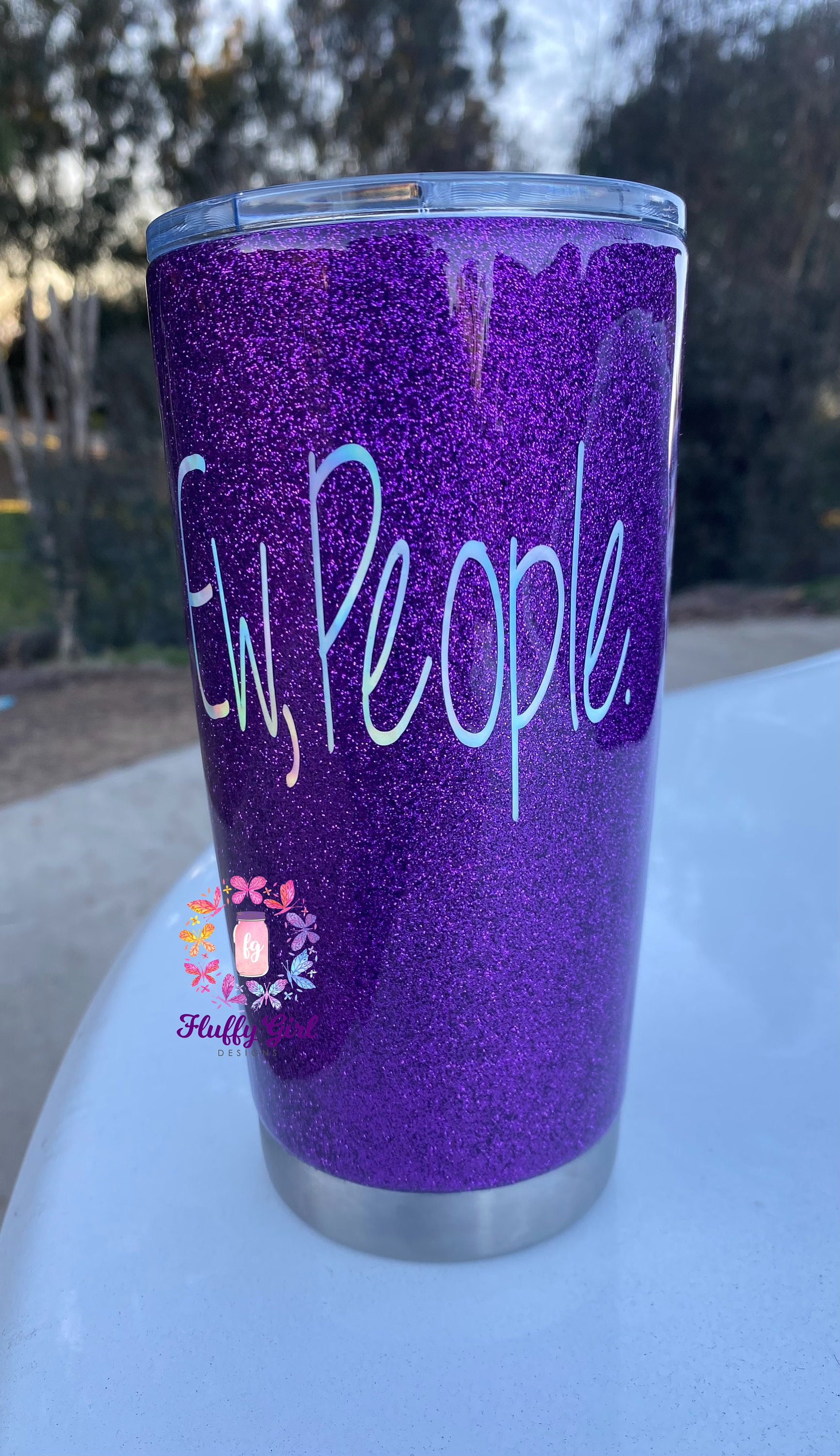 Purple Ombre Glitter Tumbler, Royal Purple Travel Mug, Elegant Coffee –  Black Orchid Labs US