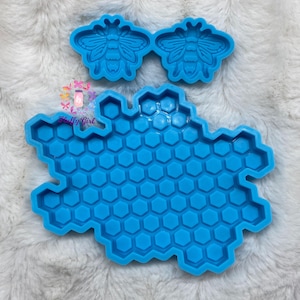 Bee Mold, Honeycomb Mold, Bee Honeycomb Mold, Mold, Resin Mold, Silicone Mold, Bee Stub Mold, Resin Mold, Bee Coaster Mold Set
