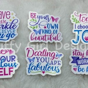 Stickers, Inspire Stickers, Inspirational Stickers, Cute Stickers, Glitter Stickers, Woman Stickers, Stickers, Handmade, Girl Power Stickers