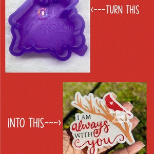 Christmas Freshie Mold, Cardinal Freshie Mold, Christmas Mold, Mold, Freshie, Holiday Freshie Mold, Freshie Silicone Mold, Memory Mold