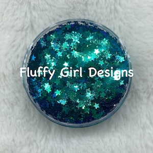 Ster Glitter, Kleur Veranderende Ster Glitter, Kleur Veranderende Glitter, Holografische Ster, Glitter, Glitter, 1oz. Container, Galaxy