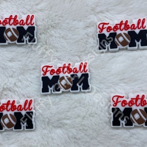 Football Mom Focal Beads, Silicone Focal Beads, Focal Beads, Football Focal Beads, Football, Sport Focal Beads, Freshie Beads, Hanger Beads