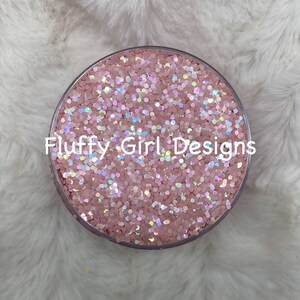 Pink Glitter, Semi-Chunky Glitter, High Quality Glitter, Chunky Glitter, Chunky Pink Glitter, Glitter, Irredescent, Lipstick, 1oz. Container