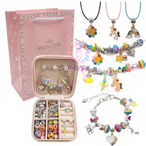 Juego de 12 anillos y pulseras para niña, pulsera de unicornio, dije de  mariposa, pulseras de amistad, anillos de fiesta, juego de joyas para niños