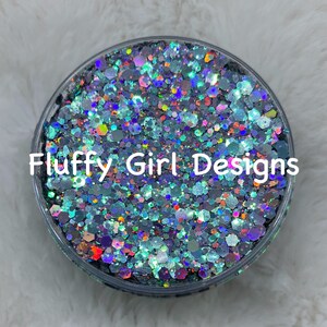 Glitter, Chunky Glitter, Silver Glitter, Chunky Holographic Silver, Holo Glitter, Polyester Glitter, Nail Glitter, Beyond Classy