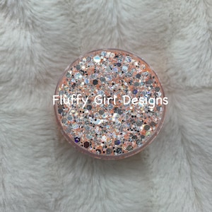 Sweet Peach, Glitter, Polyester Glitter, Peach, Chunky Glitter, Mirror Glitter, Peach Glitter, Peach Chunky Glitter, 1oz. Container
